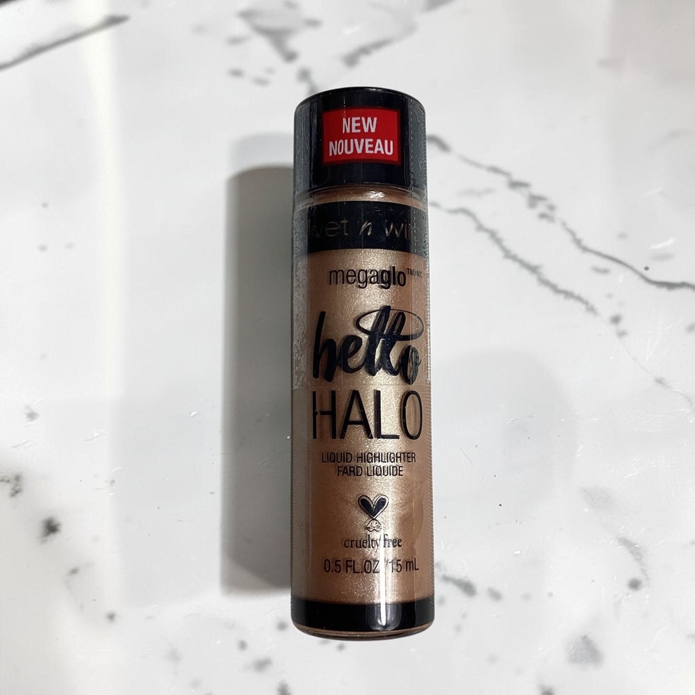 Wet n Wild MegaGlo Hello Halo Liquid Highlighter 306B Guilded Glow Bronze 0.5oz